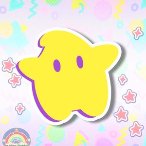 Mario Kart World Spiel Aufkleber Luma Purple