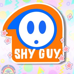Mario Kart World Sticker Shy Guy Orange