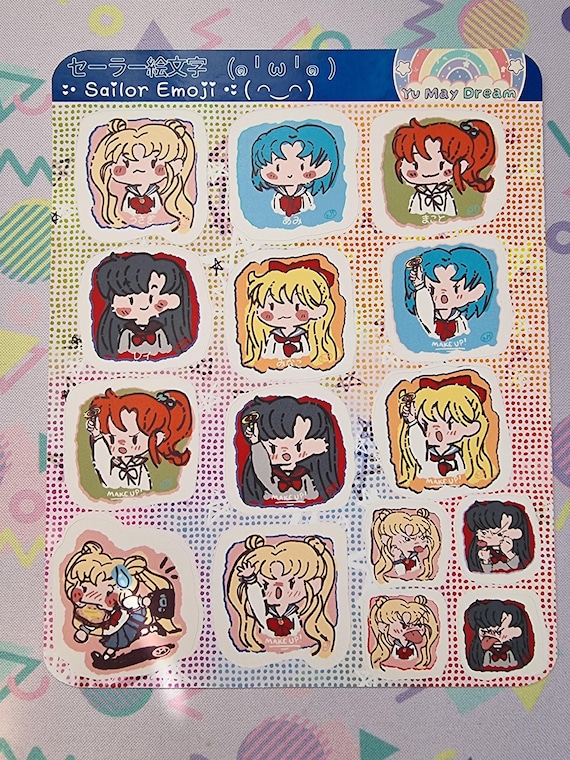 セーラームーン 絵文字ステッカーシート | ちびキャラ | かわいい