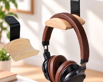 Z-Shaped Desk Headphone Hanger, Under-Desk Headset Holder for Desk Organization