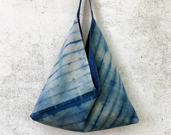 Tesuji Shibori Bento Bag, Indigo Dyed