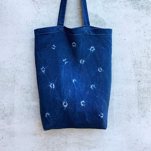 Konoko Shibori Indigo Linen Shibori Tote Bag image 1