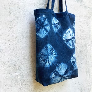 Kumo Shibori Indigo Linen Shibori Tote Bag image 2