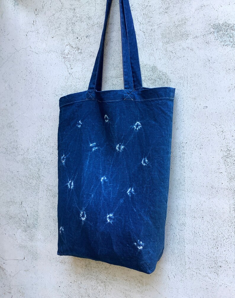 Konoko Shibori Indigo Linen Shibori Tote Bag image 2