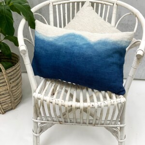 Dip Dyed 'Blue Mountains' Pillow Cover 35x55 cm