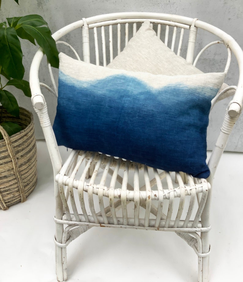 Dip Dyed 'Blue Mountains' Pillow Cover 35x55 cm
