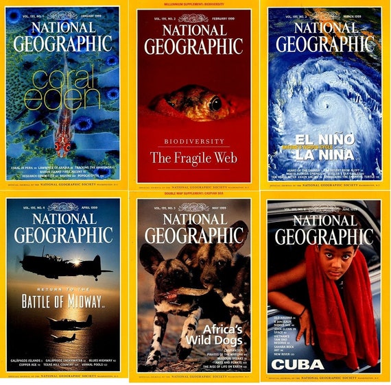 1995-1999 Bundles of National Geographic. - Etsy
