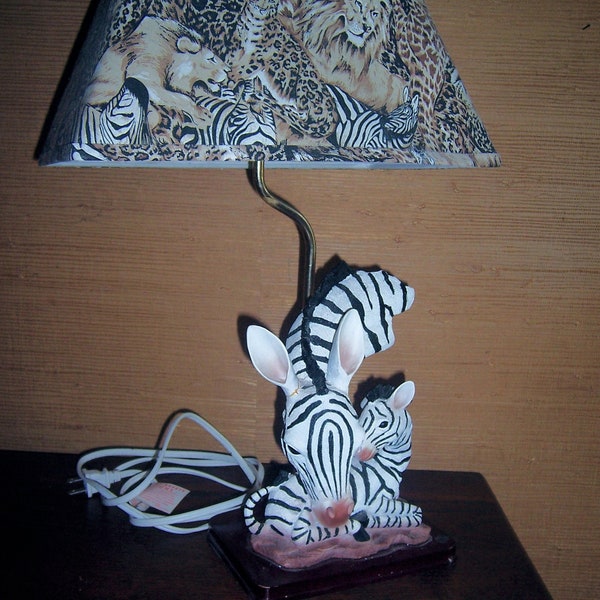 Zebra Lamp Shade Etsy