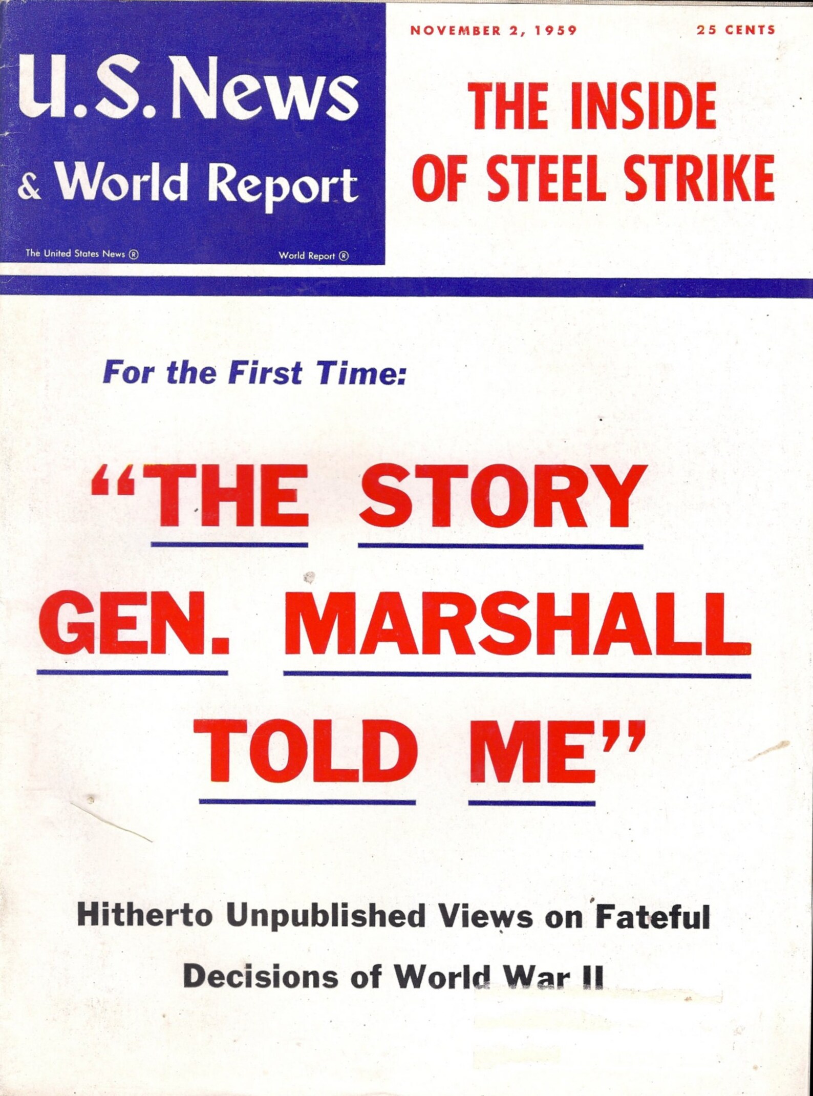 US News World Report Nov 2 1959 Etsy