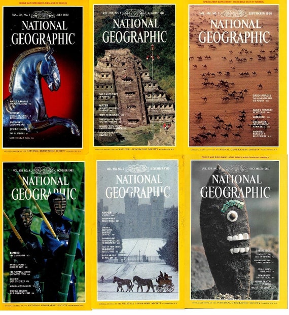 Six-month Bundles of National Geographic, 1980 - 1984