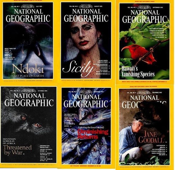 1995-1999 Bundles of National Geographic. - Etsy