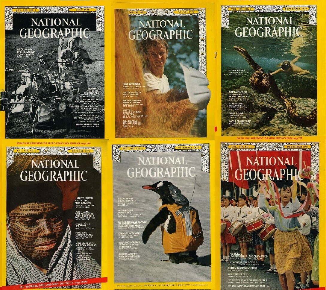 Bundles of Six National Geographic Mags From the 1970's - Etsy