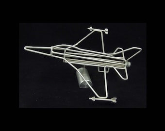 Aluminum Welded Art Sculpture U.S. Air Force Military Jet Lockheed Martin General Dynamics F16 Fighting Falcon Pratt & Whitney F100 Engine