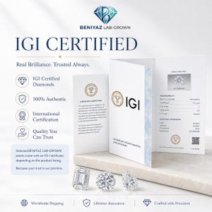 IGI certification information for lab grown diamond jewelry explaining independent diamond grading and certification details