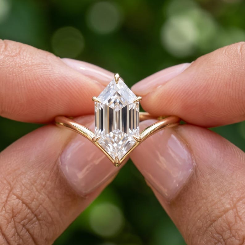 Unique Engagement Ring, Dutch Marquise Lab Grown Diamond