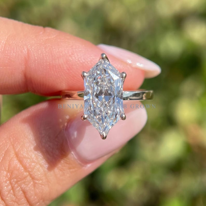 3.59 CT Dutch Marquise Lab Grown Diamond Engagement Ring