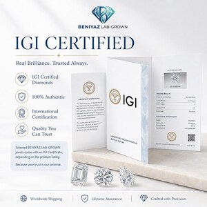 IGI diamond certification information card for lab grown diamond jewelry and grading report reference