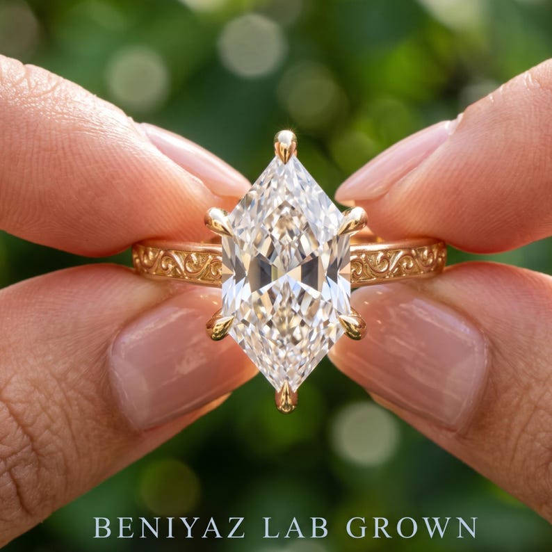 Filigree Ring, Dutch Marquise Engagement Ring