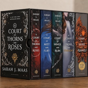 Sarah J. Maas ACOTAR Series 5 Book Set, A Court of Thorns and Roses Collection, Fantasy Romance Hardcover Box Set, Book Lover Gift