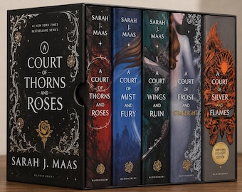 Sarah J. Maas ACOTAR Series 5 Book Set, A Court of Thorns and Roses Collection, Fantasy Romance Hardcover Box Set, Book Lover Gift