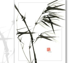 Bamboo, black and white, freedom, breeze, windy, note cards, for him, for your son, for dad