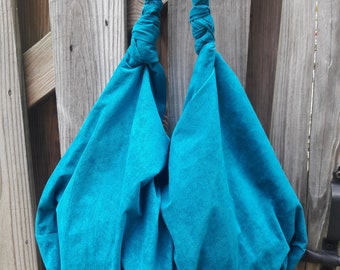 Turquoise/Faux Suede/ Hobo Bag