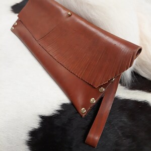Light Brown Leather Clutch Bag / Stylish Clutch/ Handbag / Boho