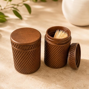 Tandenstokerhouder met Deksel | Cocktailprikkerhouder | Modern 3DGeprint Tandenstokerpotje | Toothpick Holder | Kitchen and Tabledecor