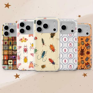 Beetle Phone Case Bugs Insect Cover for iPhone 18Pro 17, 16, 15, 14, 13, Samsung S26, S25, S24, S23Fe, A16, A56, Pixel 11, 10Pro