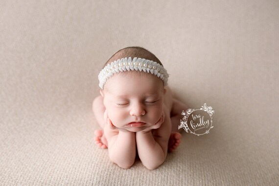 newborn pearl headband