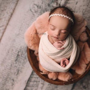 Newborn Knit Wrap, Lightweight Champagne Wrap, Stretch Knit Wrap, Newborn Photo Prop