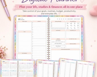 Ultimate 831-Page Digital Planner | Life, Study, Finance, Goals & Productivity Planner | All-in-One Organiser