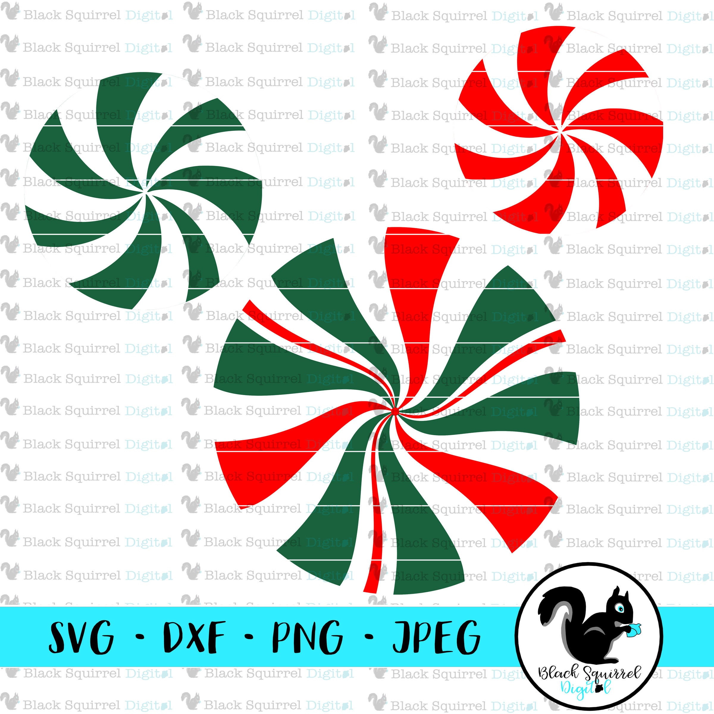Peppermint Candies SVG Christmas Swirl Red and White Candy - Etsy Australia