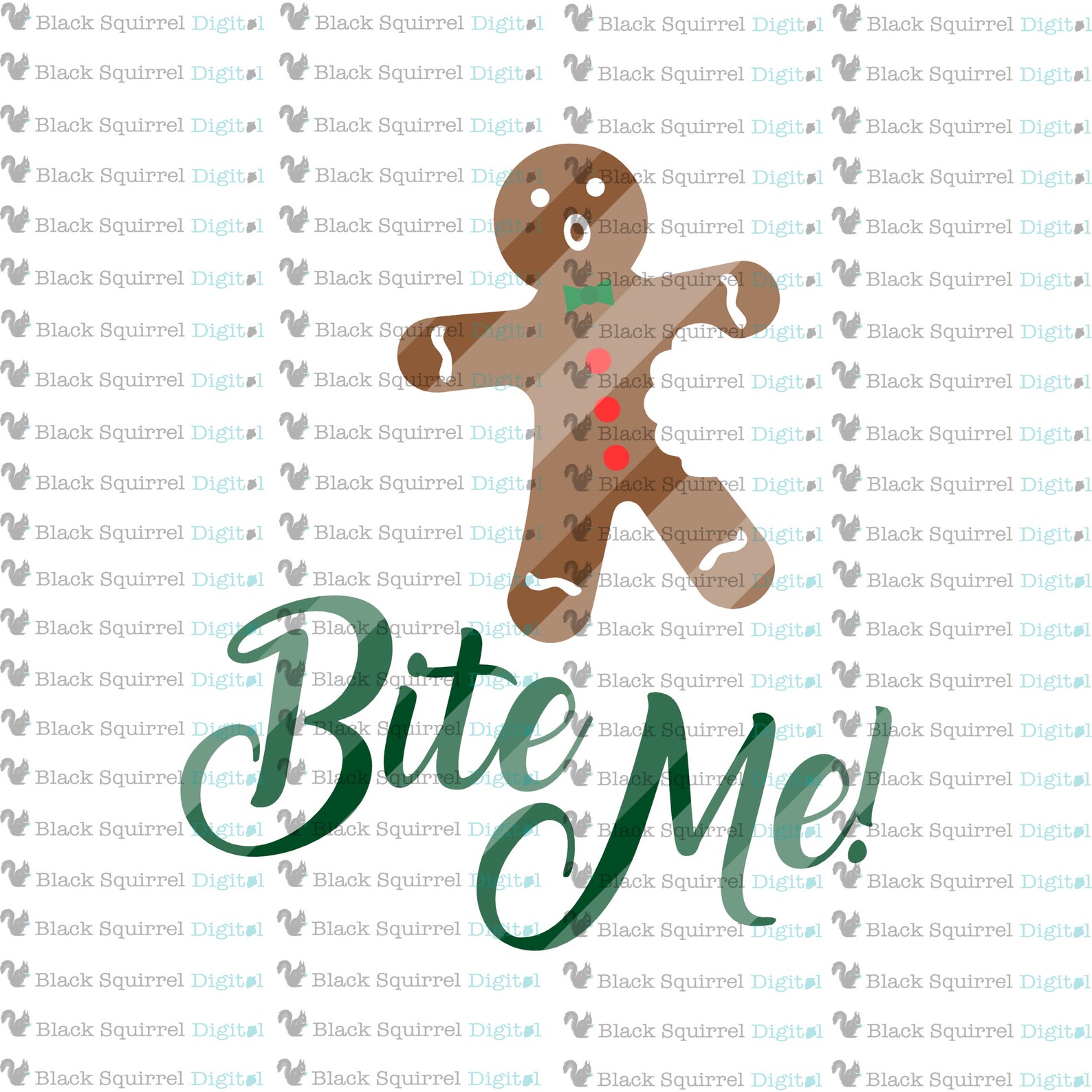 Bite Me Gingerbread Man Funny Christmas Saying SVG Cut File - Etsy