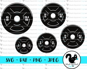 Weight Plates SVG, Gym Clipart, Fitness Cut File (Digital Download)