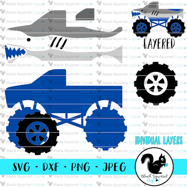 Free Free 73 Shark Monster Truck Svg SVG PNG EPS DXF File