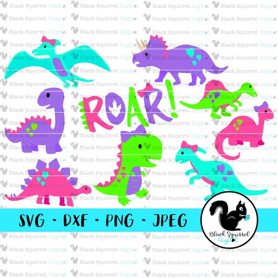 Download Download Girly Dinosaur Svg Free for Cricut, Silhouette, Brother Scan N Cut Cutting Machines