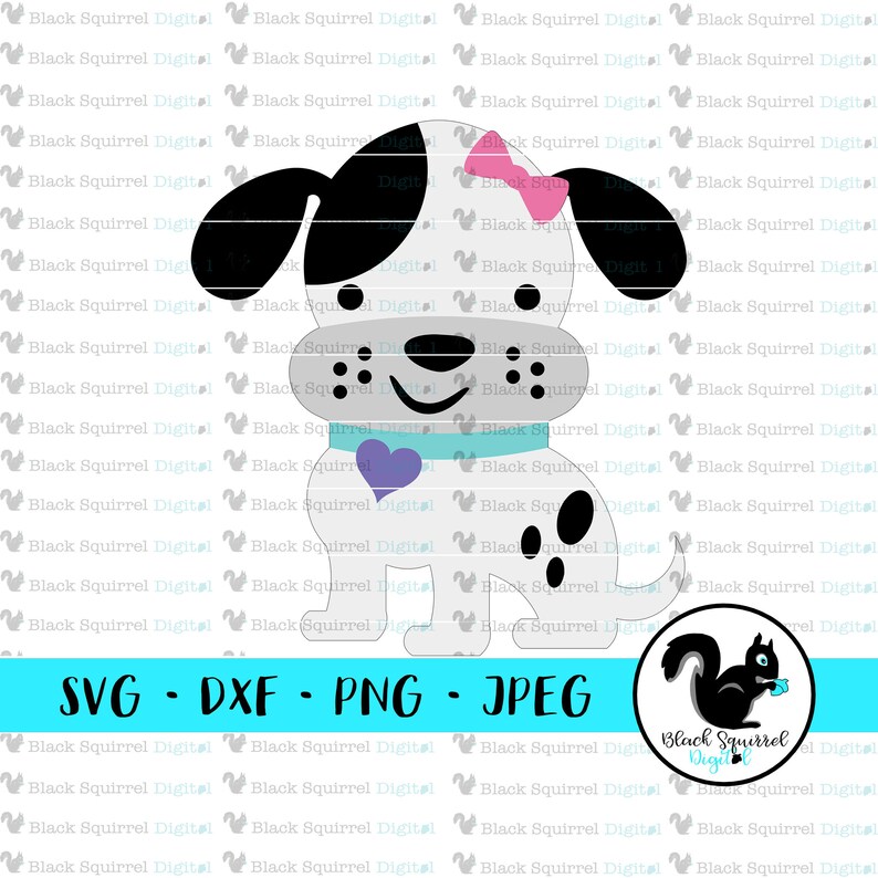 Pink Poodle Brown Labrador Print and Cut File dxf Puppies SVG jpg and Dalmatian Dog Bow Clipart png Silhouette Stencil Frenchie