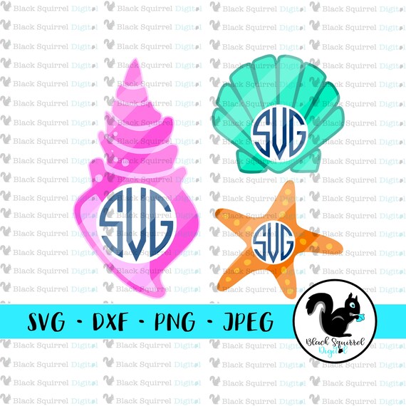 Sirene Coquillage Monogramme Etoile De Mer Plage Bachelorette Etsy France