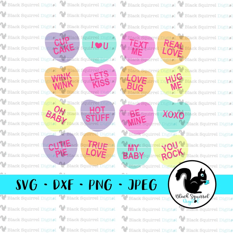 Candy Hearts With Sayings Conversation Hearts Valentine S Day Bundle Svg Clipart Print And Cut File Digital Download Dxf Png Jpg Candy Hearts With Sayings Conversation Hearts Valentine S Day Bundle Svg Clipart Print And Cut File Digital Download Dxf Png Jpg