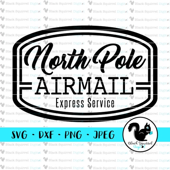 Download North Pole Airmail Santa Stamp Christmas Letter Santa Sack Etsy
