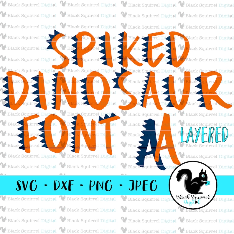 Download Dinosaur Letter Font Spiked Dino SVG Letters Layered ...