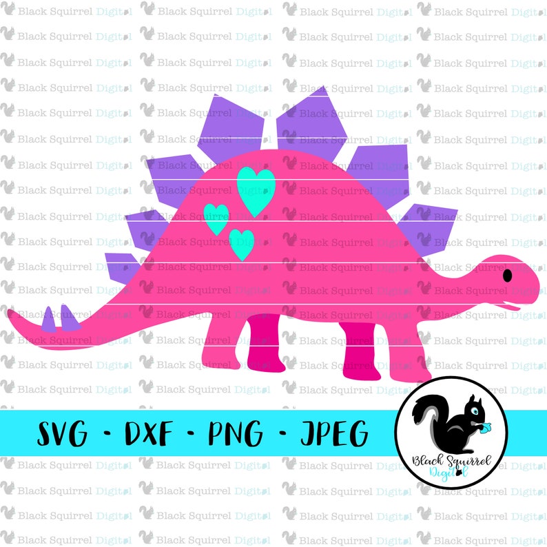Download Girl Dinosaur SVG Bundle Pink T-Rex Steg Bront Bows and ...