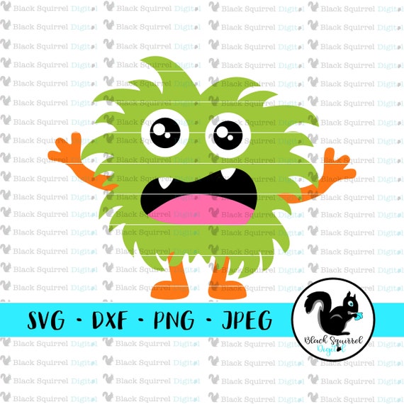 Download Fuzzy Monster Svg Silly Monsters One Eyed Friendly Monster Etsy