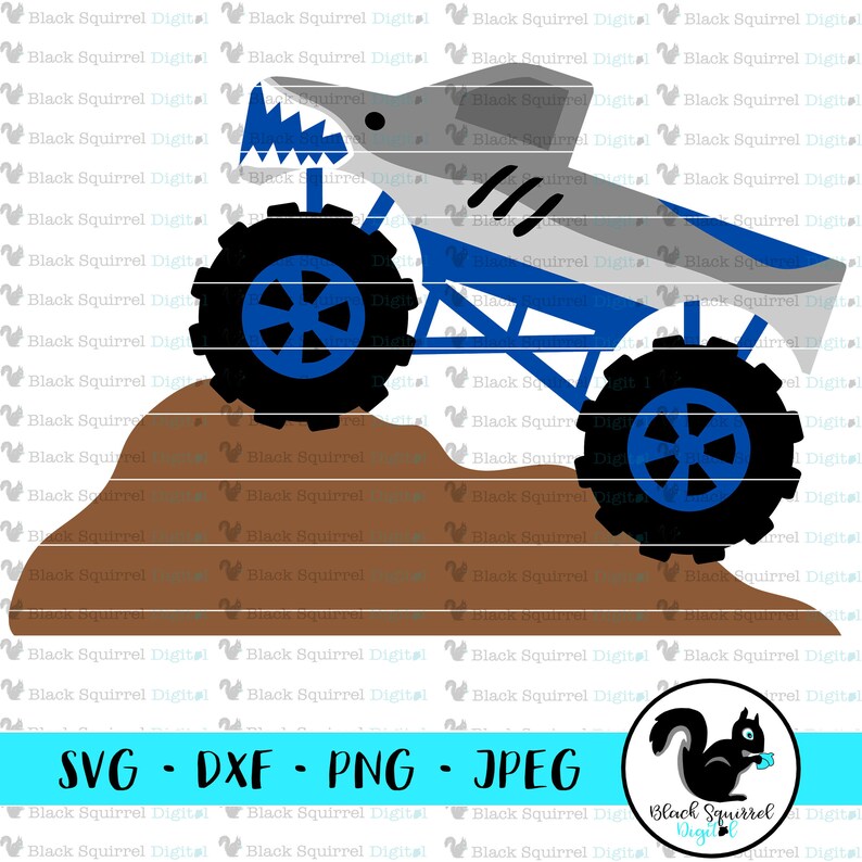 Free Free 142 Shark Monster Truck Svg SVG PNG EPS DXF File