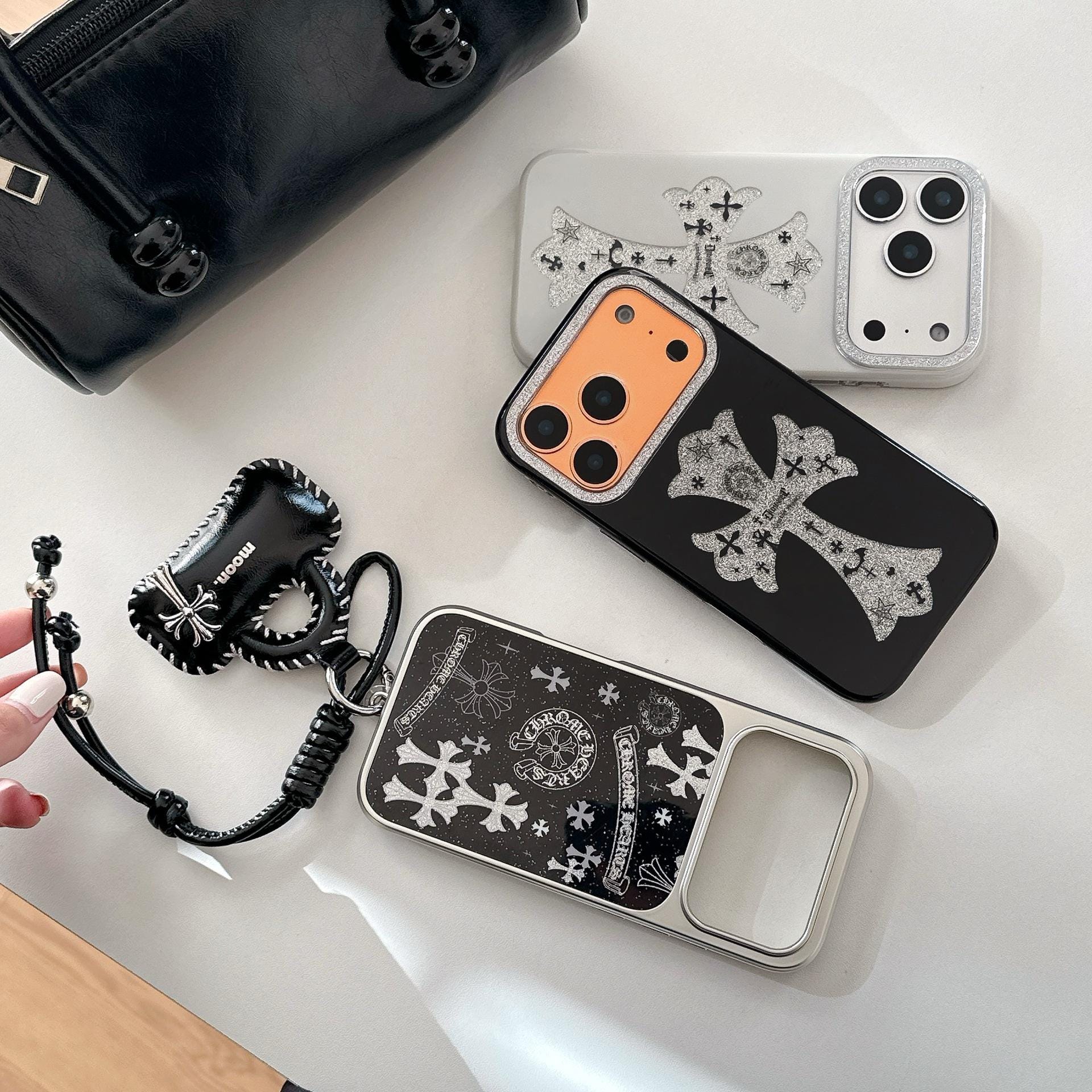 [アスホール]Chrome Hearts ケース Chrome Hearts Leather Case - Etsy