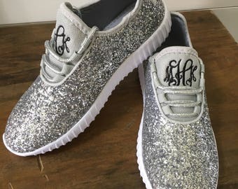 tennis shoes with glitter