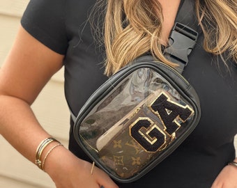 Clear Stadium Belt Bag: Customizable Patch Fanny Pack