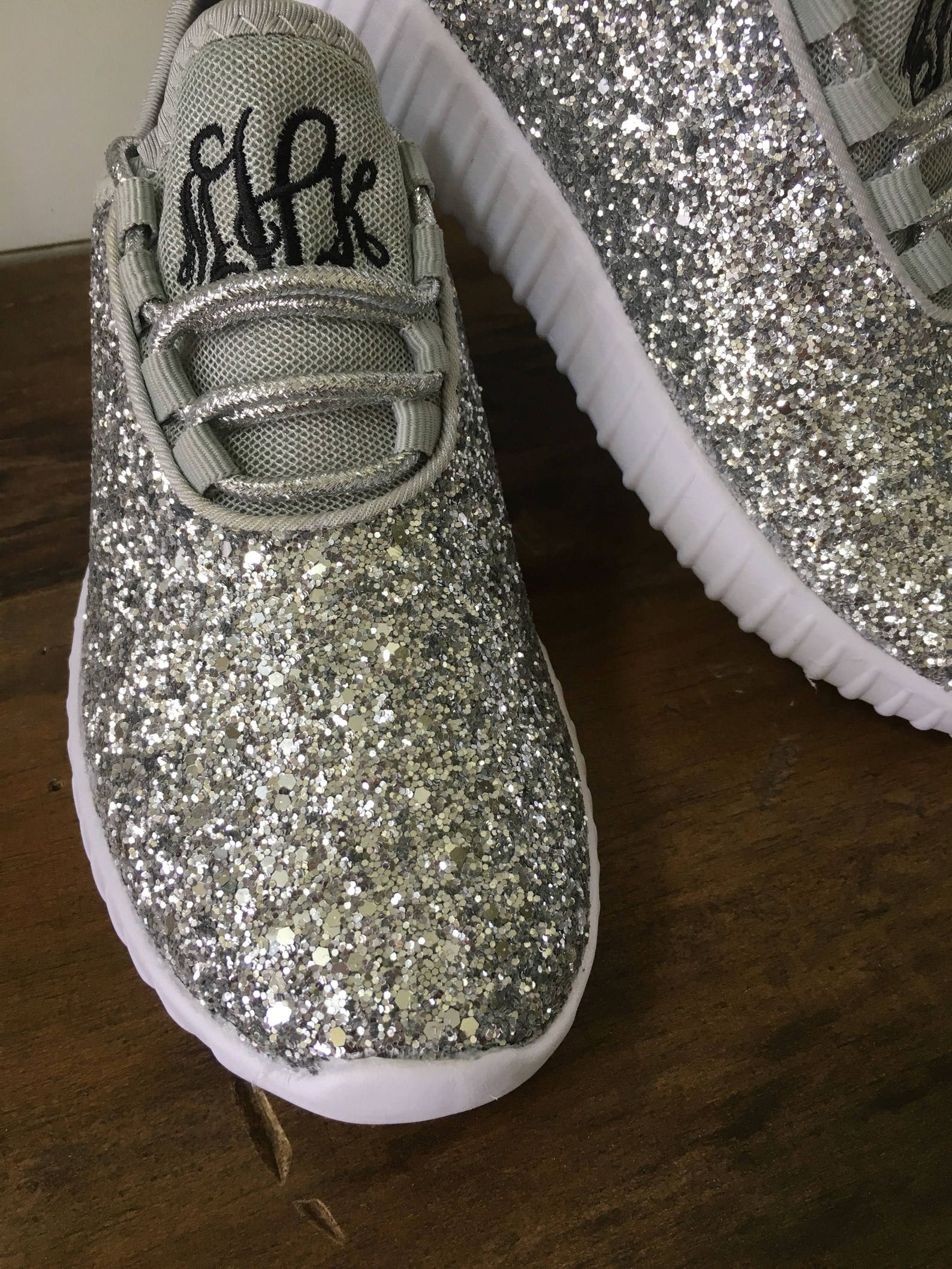 glitter bomb tennis shoes