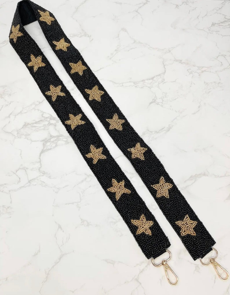 White Clear Purse With Beaded Guitar Strap and Custom Patches Etsy